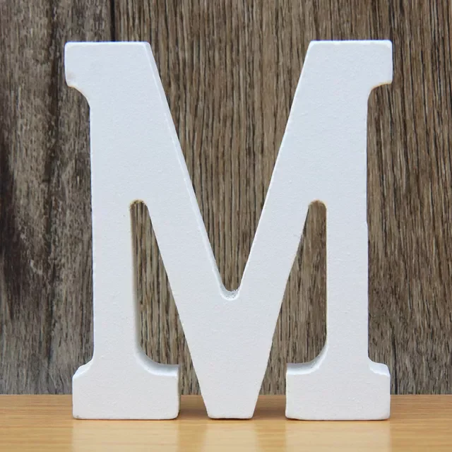 

New in 8CM Diy Freestanding Wood Wooden Letters Home Decorations White Alphabet Wedding Birthday Party Personalised Name Design