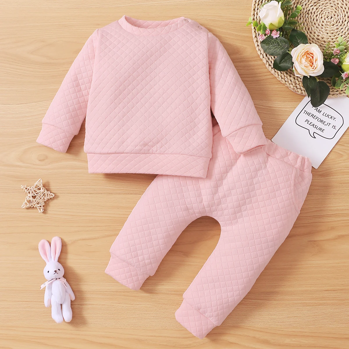 

New Autumn Winter Baby Girl Clothes Set Toddler Girls Clothes Pink Long Sleeve Top + Pants Infant Fashion Baby Outfit
