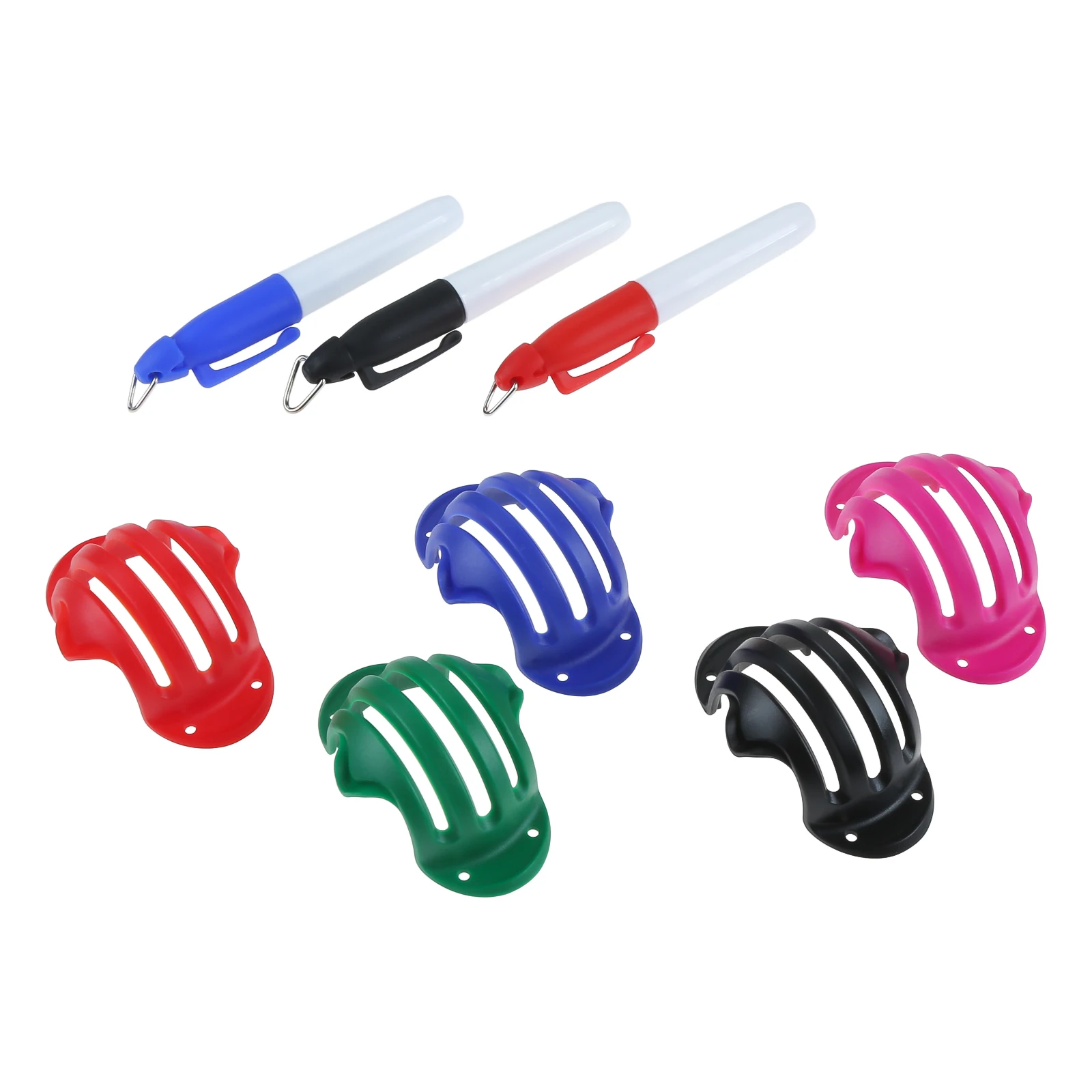 Line Marker Tool Triple Track Template Alignment Marks Tool With 3pcs Marker Pen Golfer Gift Golf Acessories