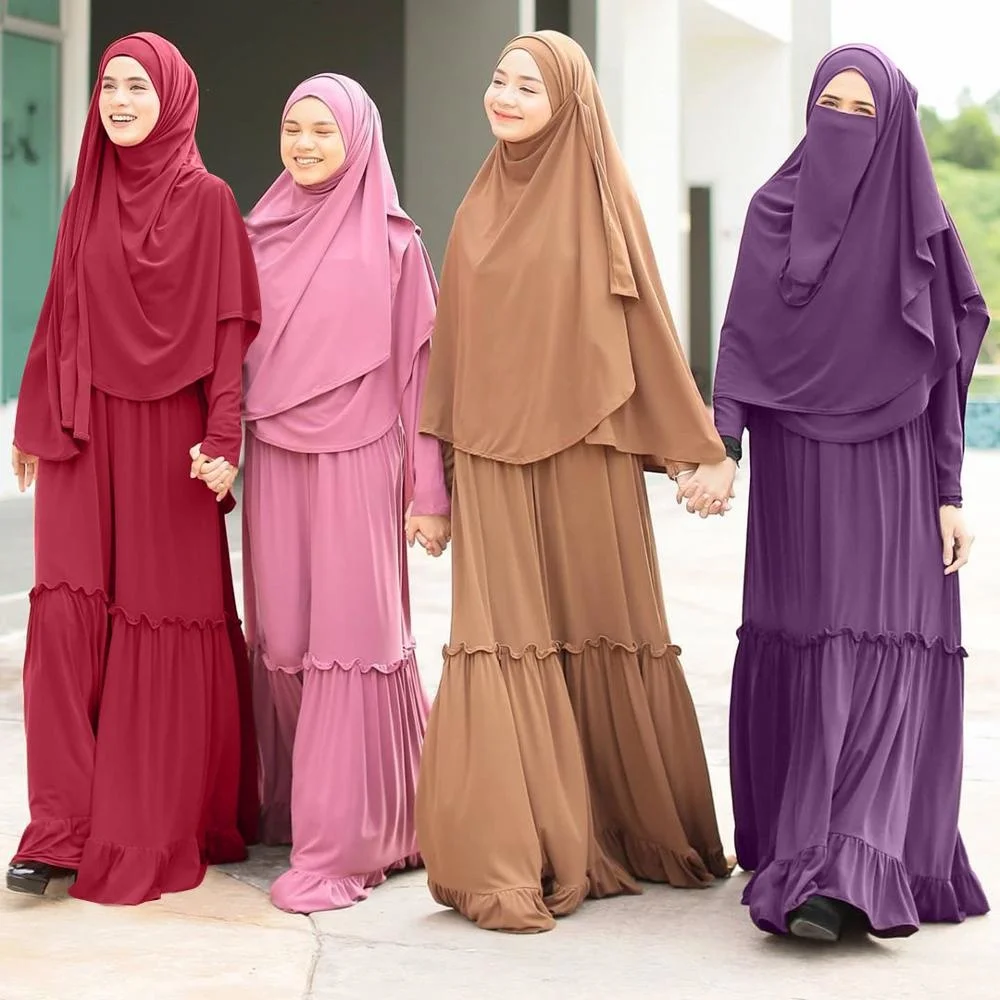 Eid Mubarak плиссированная Abaya женская мусульманская хиджаб Макси платье кафтан мусульманская одежда платья женское платье мусульманское плать...