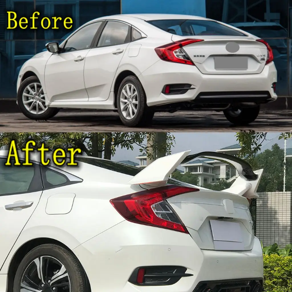 Крыло заднего спойлера ДЛЯ Honda Civic 10 поколения седан 2016 2017 2018 2019 2020 отделка