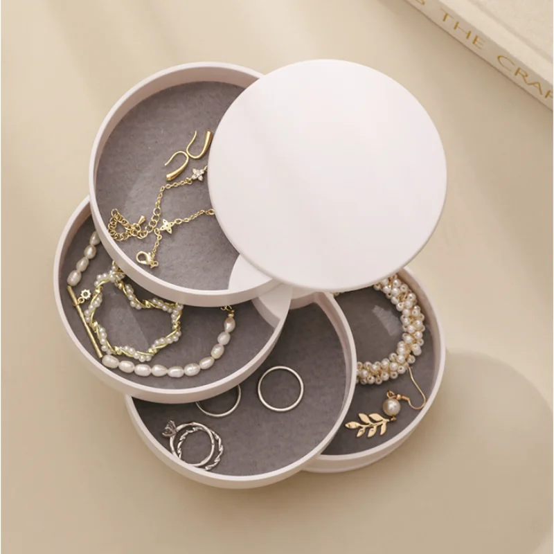 

Jewelry Organizer Rings,Watches,Necklace 4-layer Cases Box Storage Container Boîte de Stockage de Bijoux Organizador de Joyas