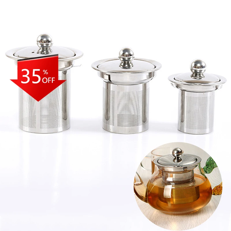 

1pc S/M/L Reusable Mesh Infuser Tea Strainer Silver Leaf Spice Filter Stainless Steel For Teapot Teaware Kitchen Accessories