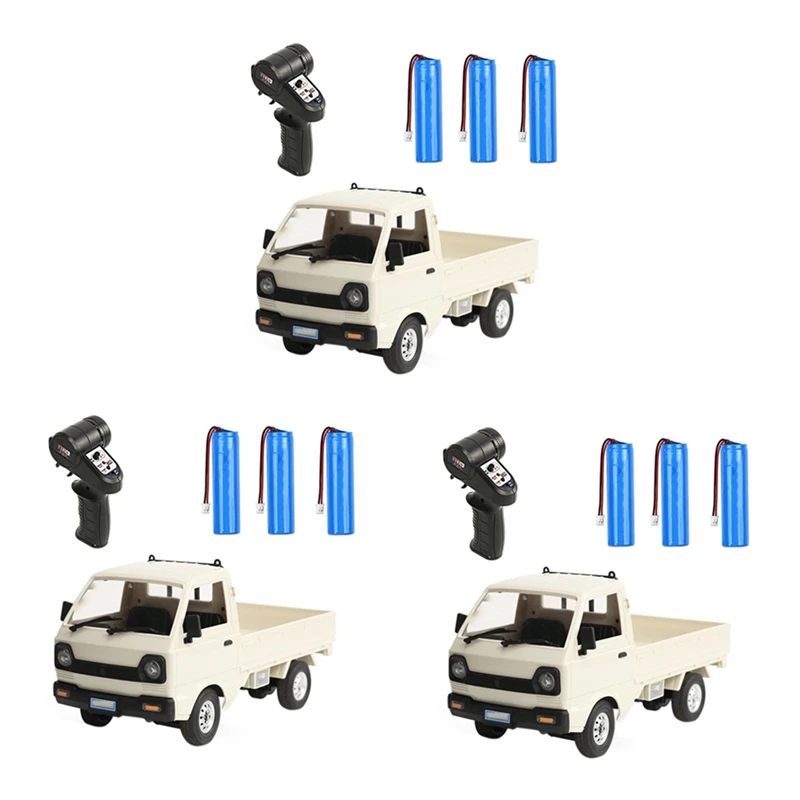 

3x D12 Mini 1/16 2WD Радиоуправляемый автомобиль, имитация дрифта, скалолазания, тройник, внедорожник 130, двигатель подходит для WPL D12 для детей, 3B