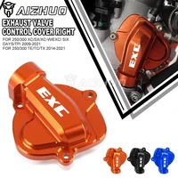 exc with logo motorcycle right side exhaust power valve control cover for 250300 exc 2009 2020 2021 250exc 300exc 2019 2018