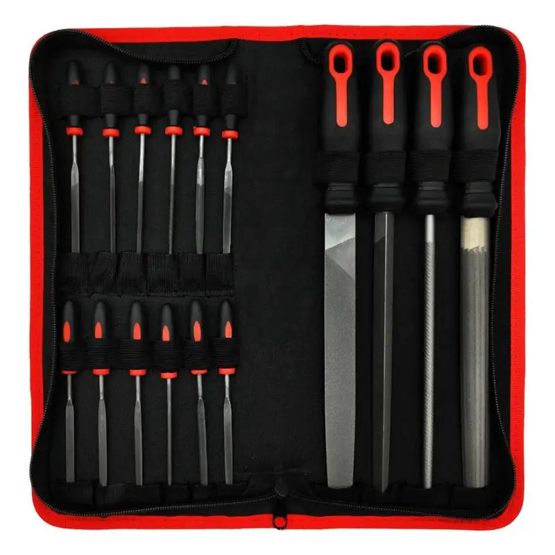 Metal Files Durable Portable Grinding Tool Hand File Set Kit Including Flat Round Triangle Half Round File And Needle Files