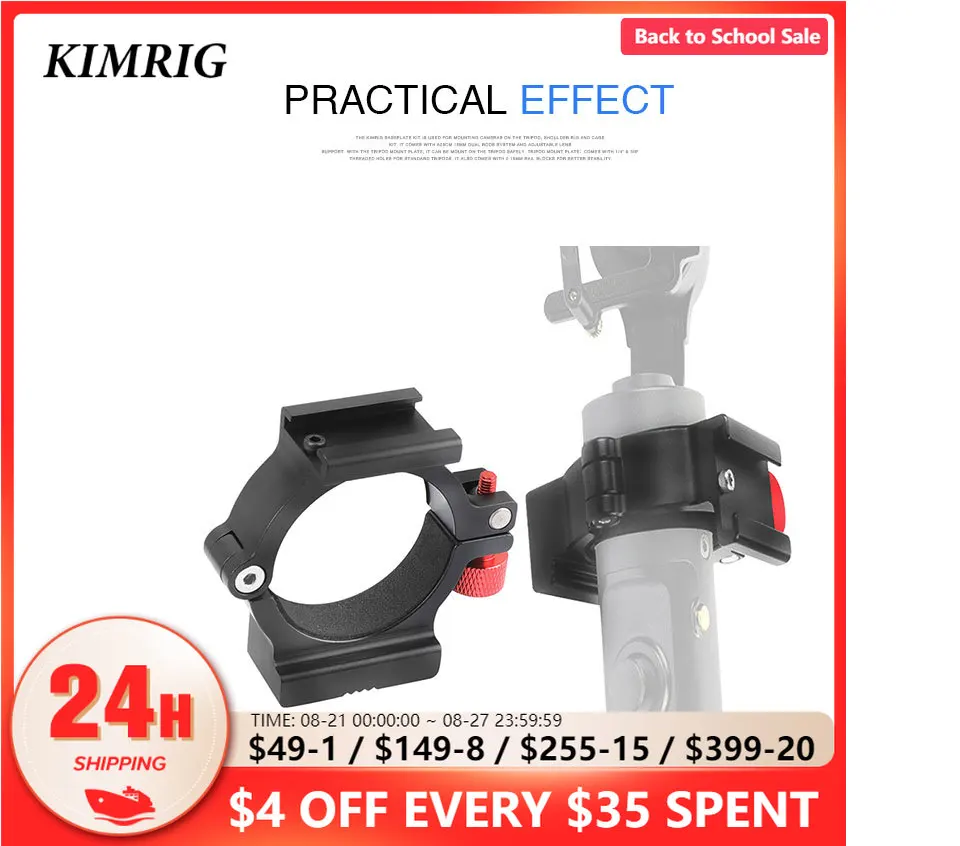 KIMRIG кольцевой держатель зажим с горячим башмаком для микрофона, светодиодсветильник омониторы, мобильные видеокамеры для Zhiyun Smooth 4