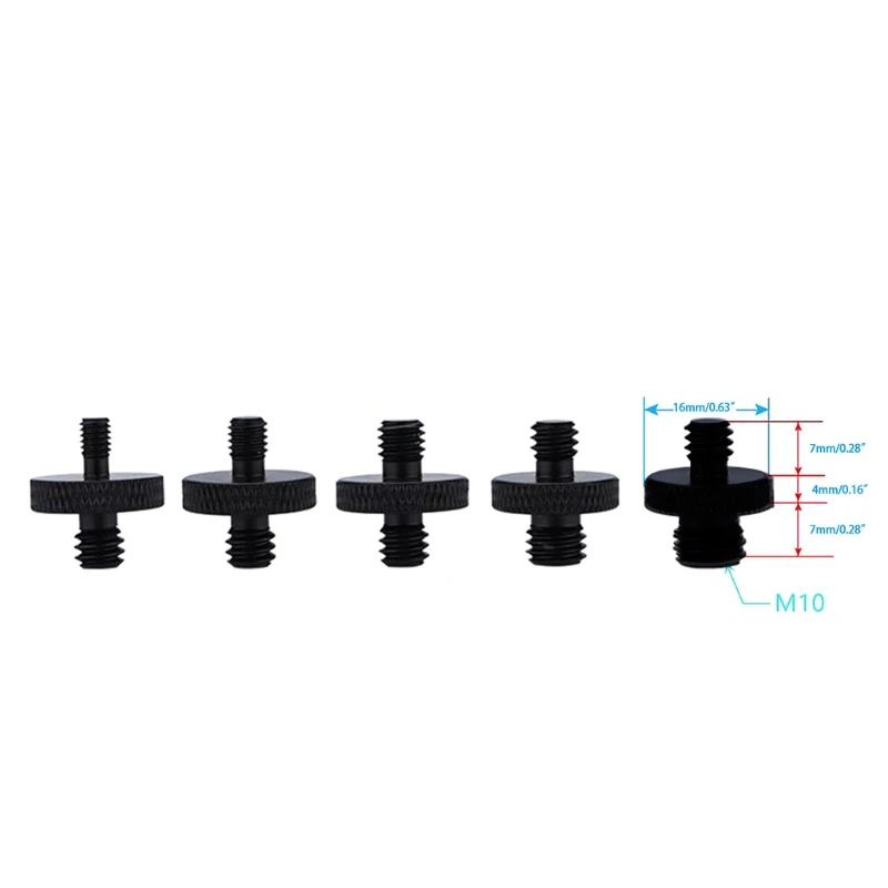 

2x 1/4"-20 Male to M4 M5 M6 M8 M10 Male Threaded Screw Tripod Adapter Mount Camera Mounting Converter Screw for Projector