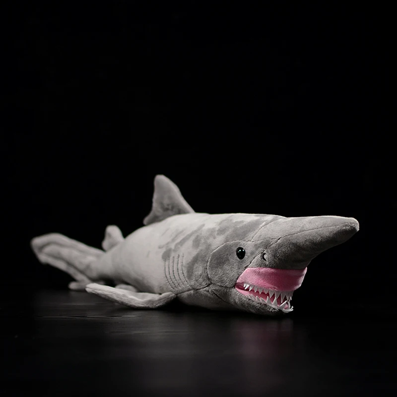 

66X10CM Grey Goblin Shark Doll Mitsukurinidae Owstoni Lifelike Large Sea Animal Soft Real Life Plush Toy Kids Gift Collection