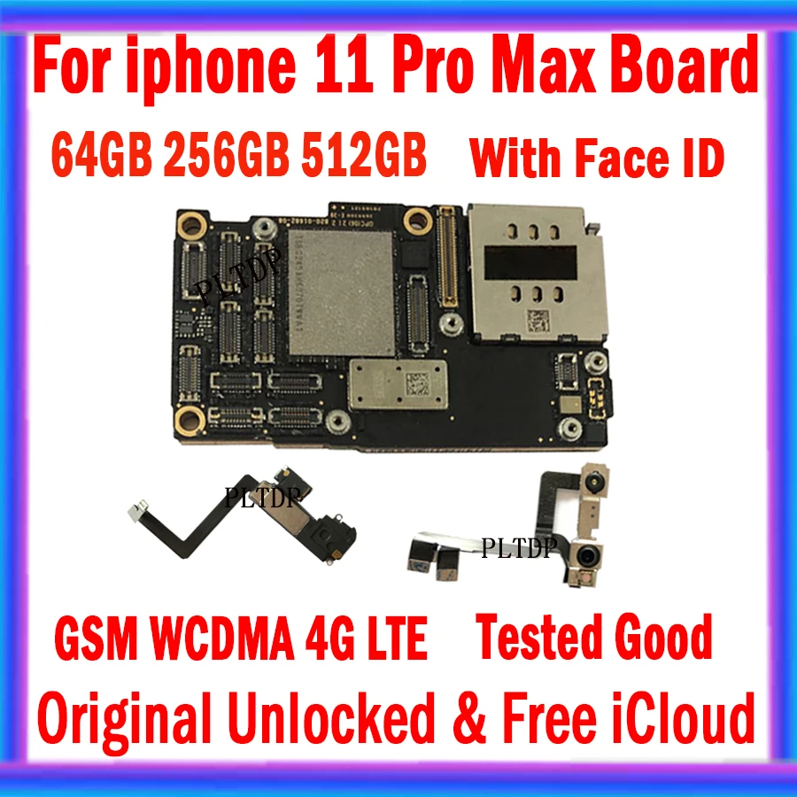 

Материнская плата для iPhone 11 Pro Max, протестированная материнская плата, хорошо с/без Face ID, оригинальная разблокированная, без ID учетной записи,...