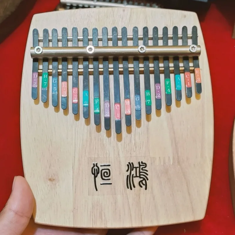 Пианино для большого пальца из белого дуба портативное 21 нот 17 начинающих