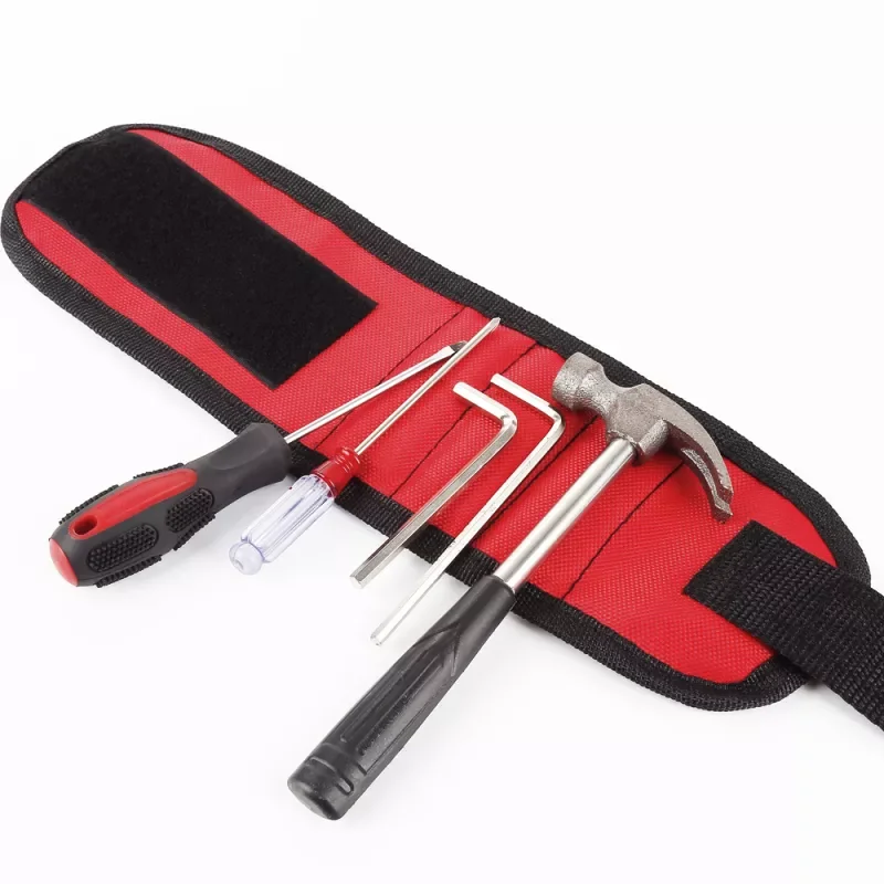 

pcs Polyester Wristband Strong Magnets Portable Bag Electrician Tool Bag Screws Drill Holder Repair Tool Belt