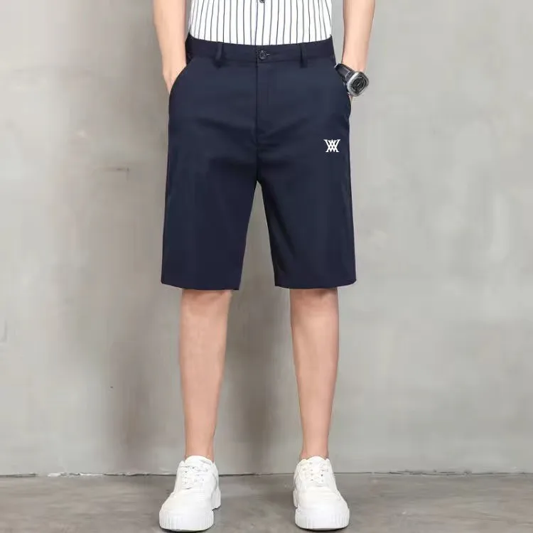 

Летние тонкие мужские шорты для гольфа, деловые повседневные пятиконечные брюки, мужские корейские модные брюки, прямые свободные спортивн...