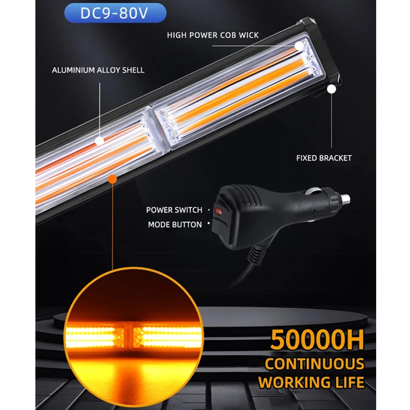 Светодиодные фонари автомобиля COB Вспышка Предупреждающий сигнал Лампа Ходовые