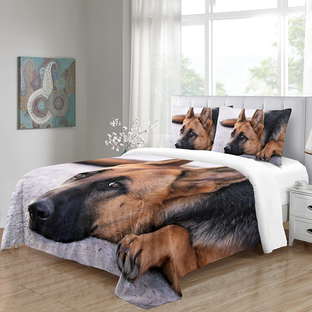 

Sheepdog! Twin Size Duvet Cover Set Gray Design Microfiber Soft &Smooth Bedding Sets with Zipper Closure 2 Pillow Shams