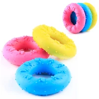 funny chew donut circle ring small dog toys sound interactive chew pet toys for golden retriever large dog training pet supplies