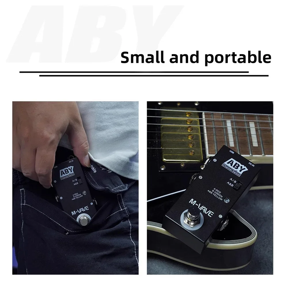 M-VAVE ABY Line Selector AB Switch Педаль эффектов для гитары True Bypass Гитара Бас Box-ABY Канальный