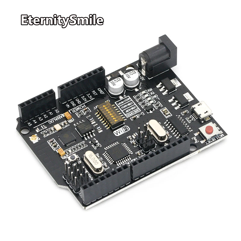 Новое поступление UNO + WiFi R3 ATmega328P ESP8266 (память 32 Мб) Φ CH340G для Arduino Uno NodeMCU WeMos |