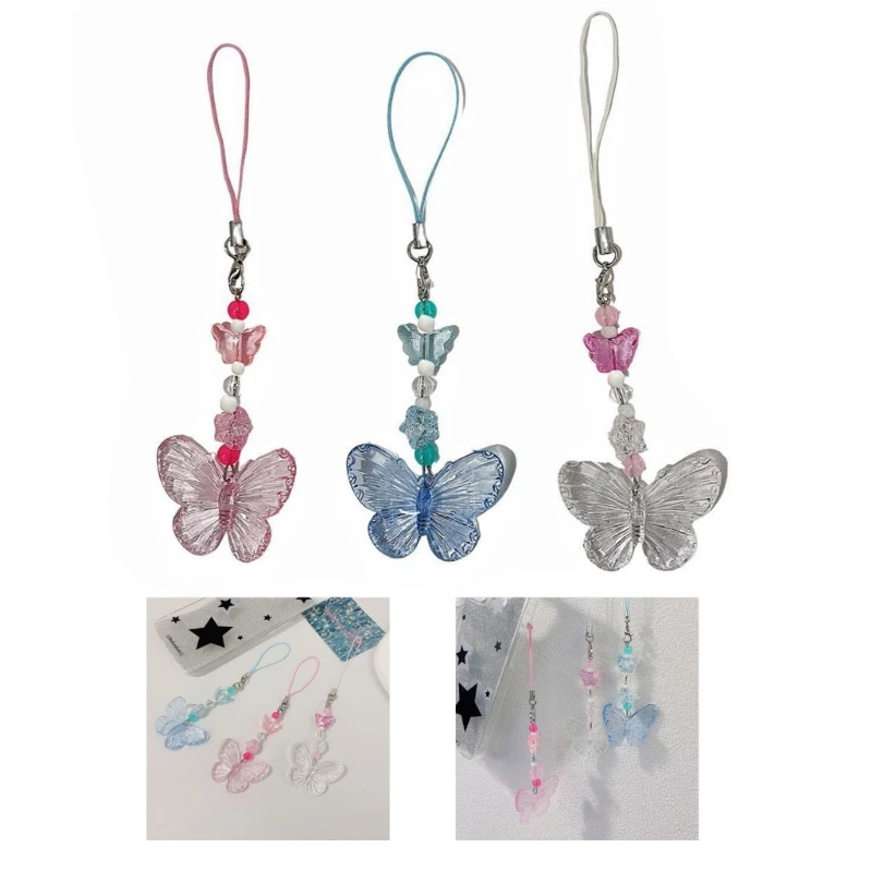 

Acrylic Beaded Phone Charm Keychain Bag Accessory Phone Strap Phone Jewelry for Fashion Lover