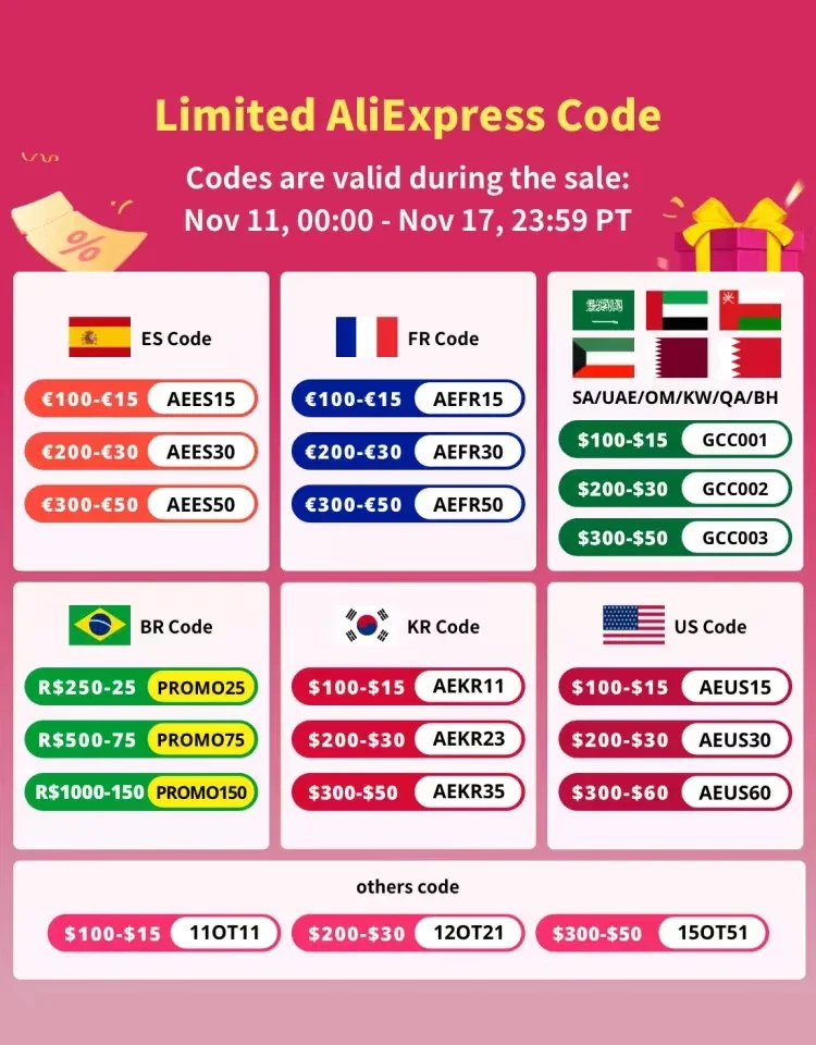 

11,11 Глобальный шоппинг 11st-17th ноября, получить Большие Купоны до 80% скидка, ожидать больше