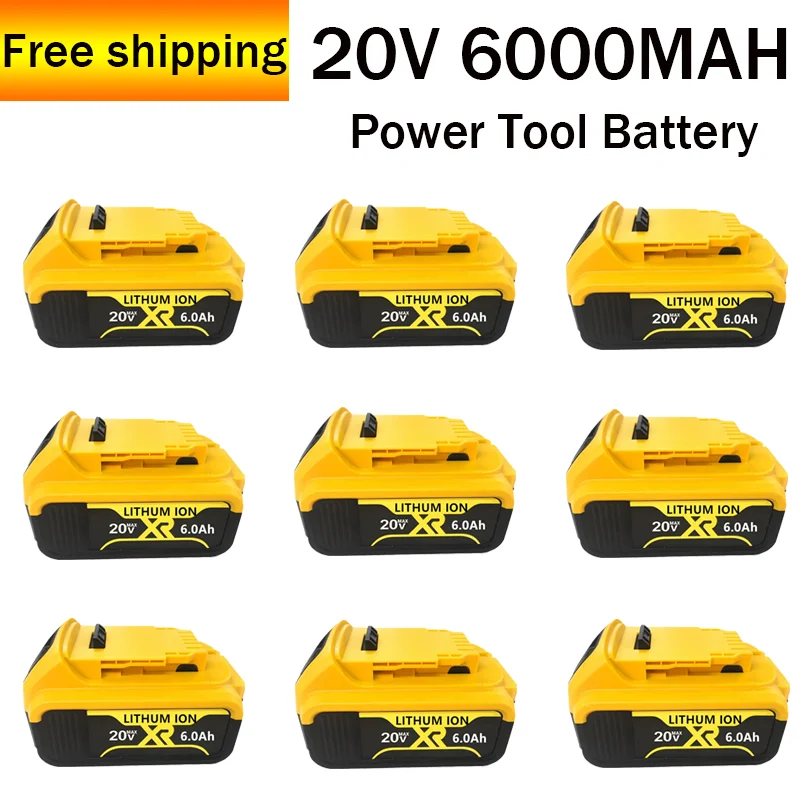 

Latest Bestselling 20V6000MAh MAX XR DewaltsBattery Power Tool Battery Replacement DCB184 DCB182 DCB200 20V 5A 6A Free Shipping