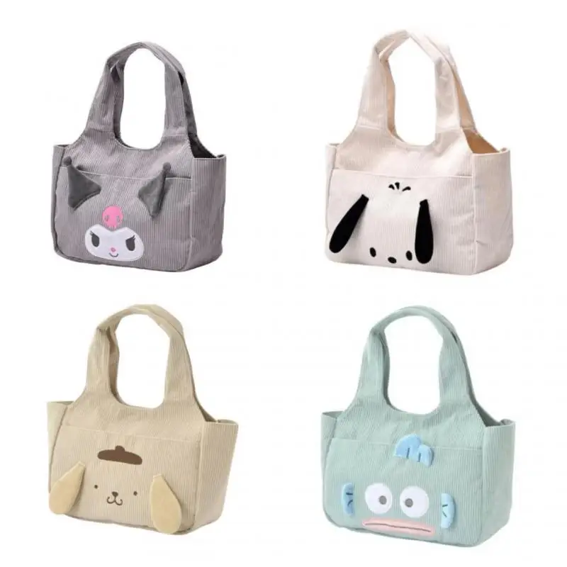 

36*20 см Мультяшные вышитые похладковые Kuromi Hangyodon помпон пурин милые плюшевые Вельветовая сумочка Kawaii аниме плюшевая игрушка Gift