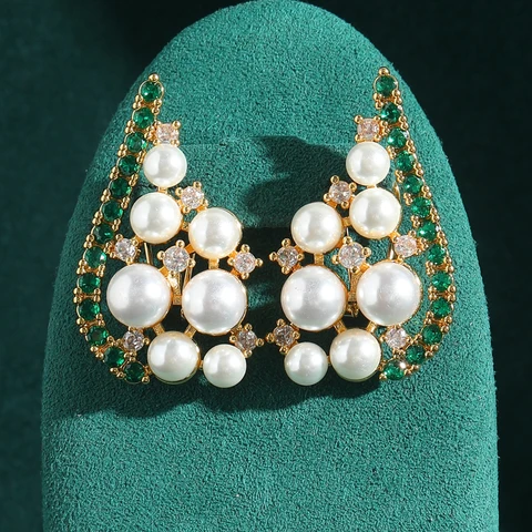 Серьги-гвоздики LOVE GREEN LIVE GREEN с жемчугом