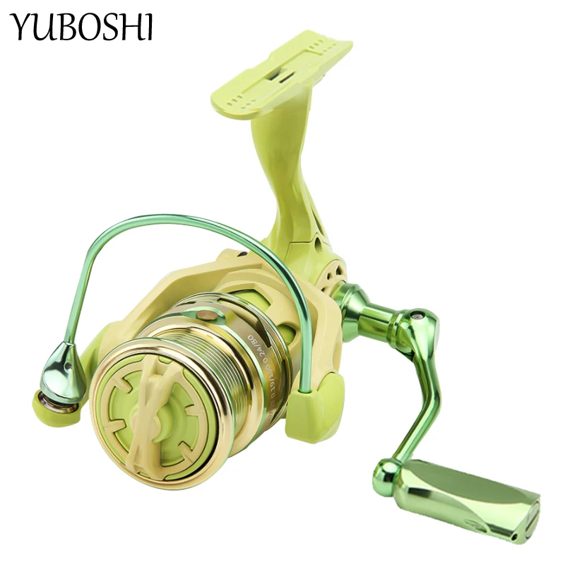 

YUBOSHI высокое качество 5,2: 1 катушка из алюминиевого сплава спиннинговая Рыболовная катушка 1000/2000 для морского окуня сильное рыболовное колесо для рыбалки