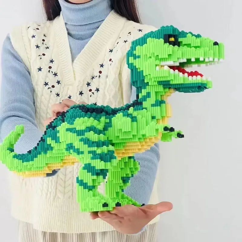 Гигантские строительные блоки динозавров с изображением животных игрушки для