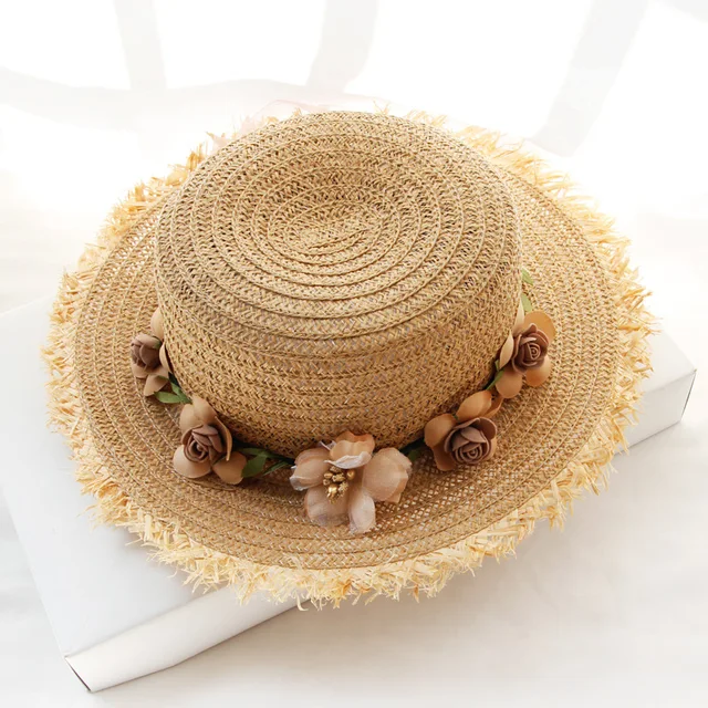 Raffia Summer Hats Women Parent-child 