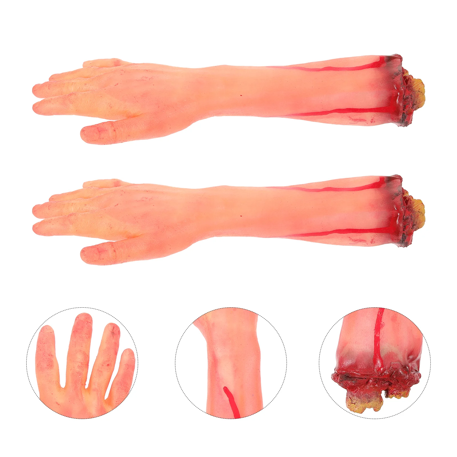 

2 Pcs Horrible Broken Hands Simulation Prop Venue Setting Props Faux Halloween Child