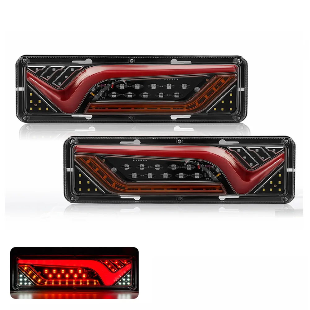 

24В 12В Светодиодные Задние Фонари Супер Яркие Водонепроницаемые Ударопрочные Из Материала ABS Для Грузовиков, Прицепов