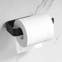 aluminum toilet paper holder tissue rack wall mounted bathroom kitchen roll holder paper tissue rack hook modern black hanger