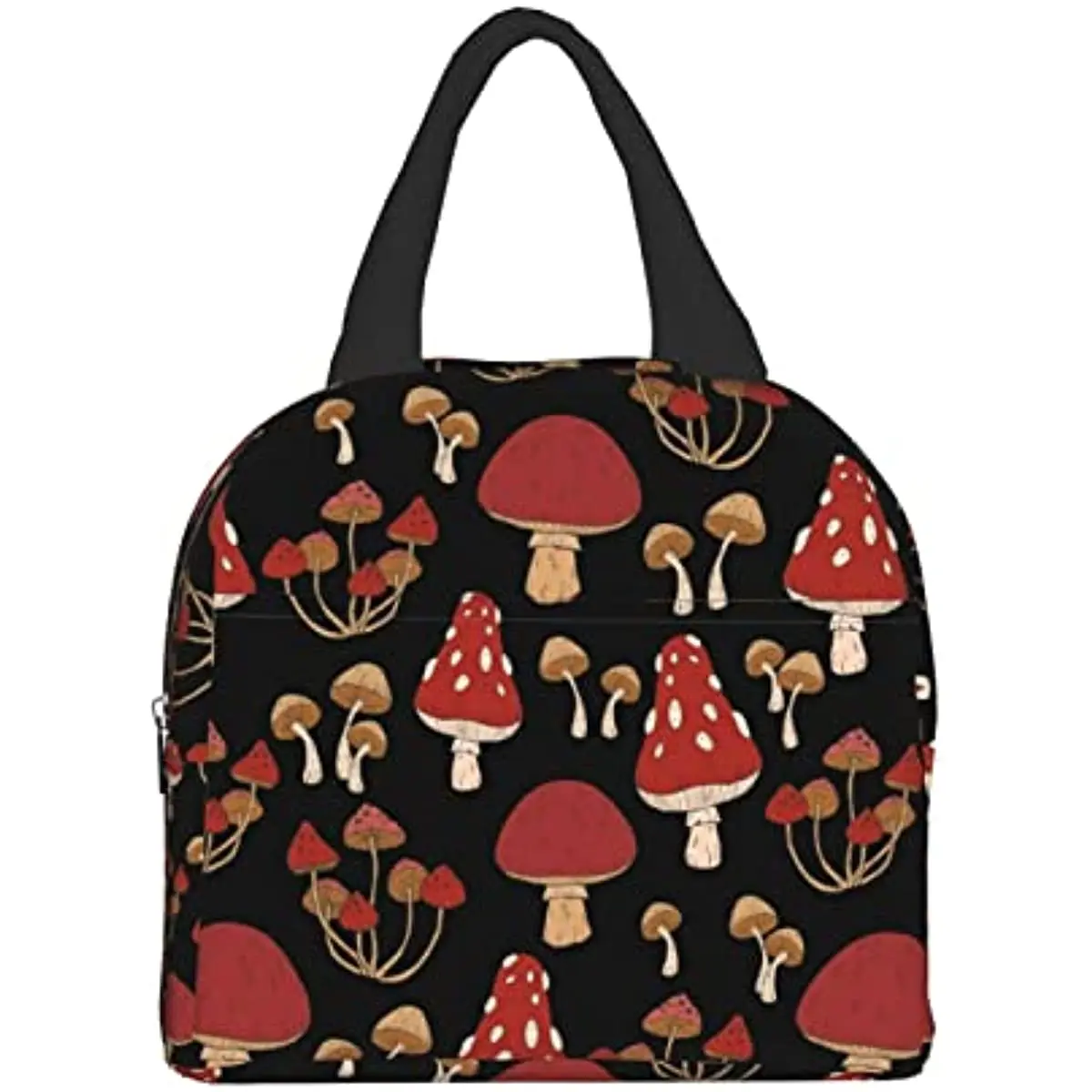 

Lunch Bag Red Mushrooms Print Insulated Lunch Box Reusable Lunch Bags Meal Portable Container Tote for Men Women Work