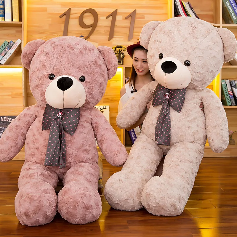 

Zqswkl 70/100cm cute large teddy bear dolls plush toy creative hug bear pillow collar bear large stuffed toys