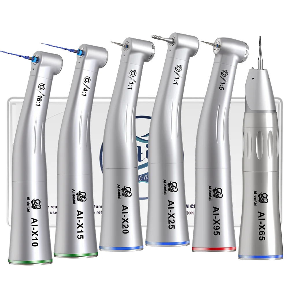 Dental contra angle handpiece 1:5/1:1/4:1/16:1 low speed hand piece single water spray E-type connector without fiber optic