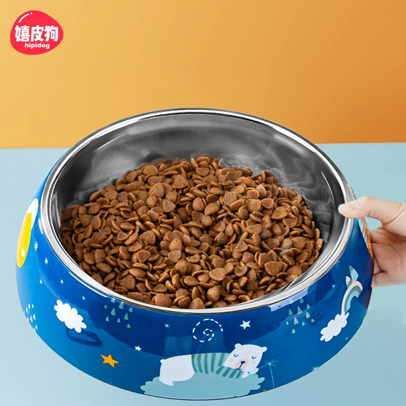 

Миска для кошек из нержавеющей стали, кормушка для мелких и средних собак, прочная легко моющаяся, контейнер для пищевых продуктов, товары для домашних животных