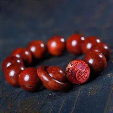 Scented Rosewood Bracelet Beads Men and Women Bracelet Agarwood Sandalwood Incense Pterocarpus Santalinus Ebony Rosary Ornament
