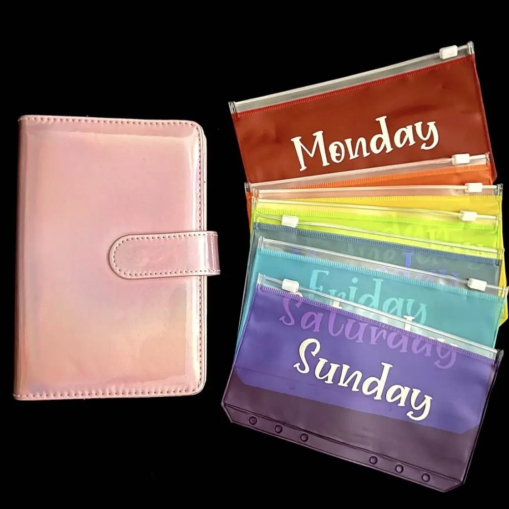 

School Office Pencil Storage Bag Loose-Leaf Binder A6 File Folders A6 Binder Pockets Document Filing Bag Cash Bill Organizer