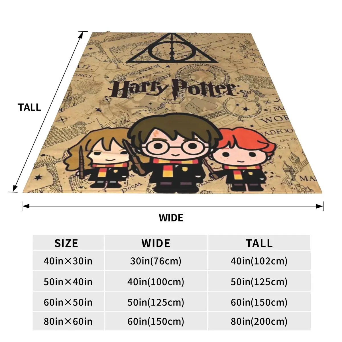 Одеяло из фильма H-HARRY P-POTTER фантазийное литературное романы теплое плюшевое