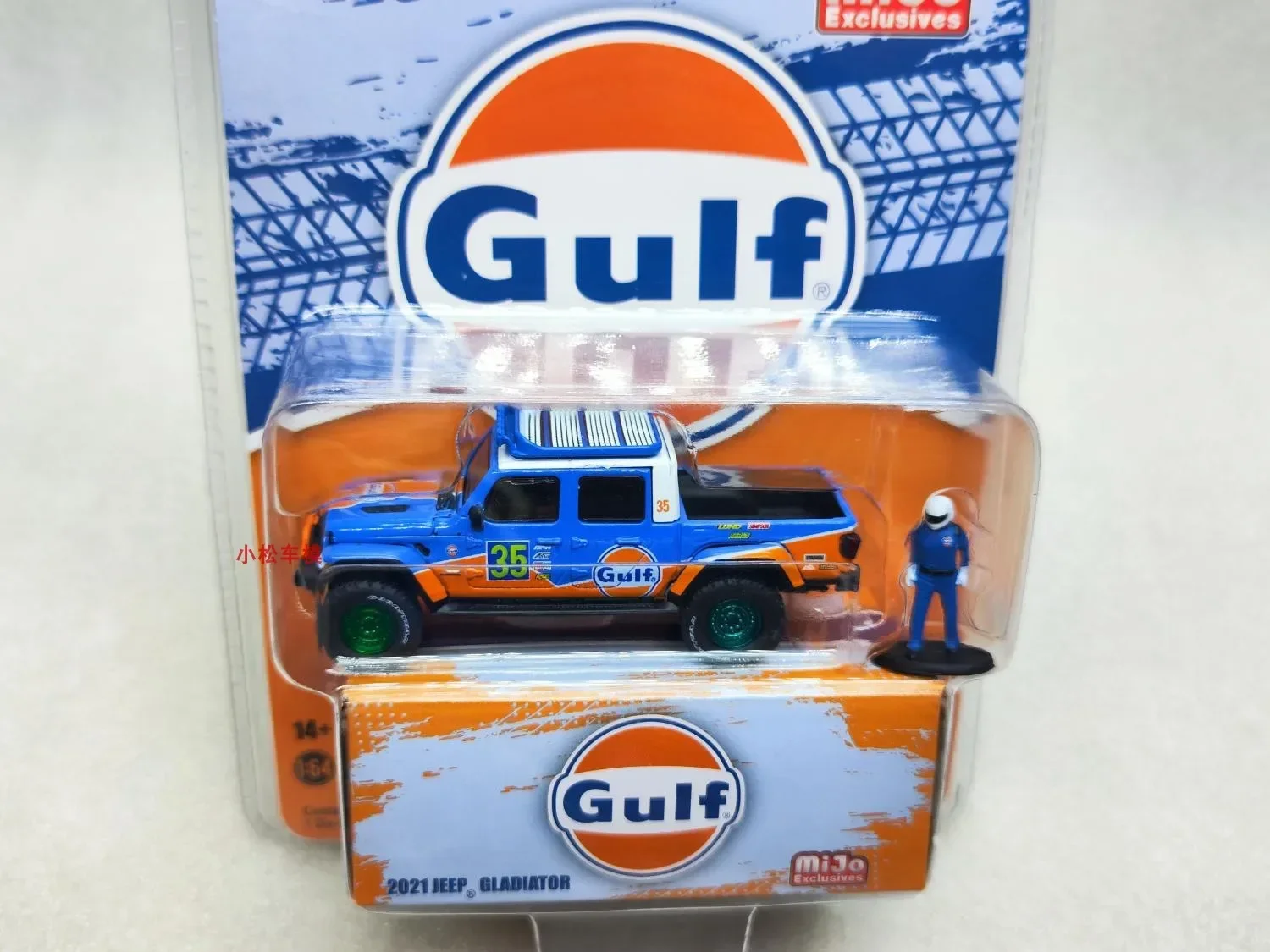1: 64 2021 Jeep Gladiator — Gulf Oil Green Edition литая под давлением модель автомобиля из