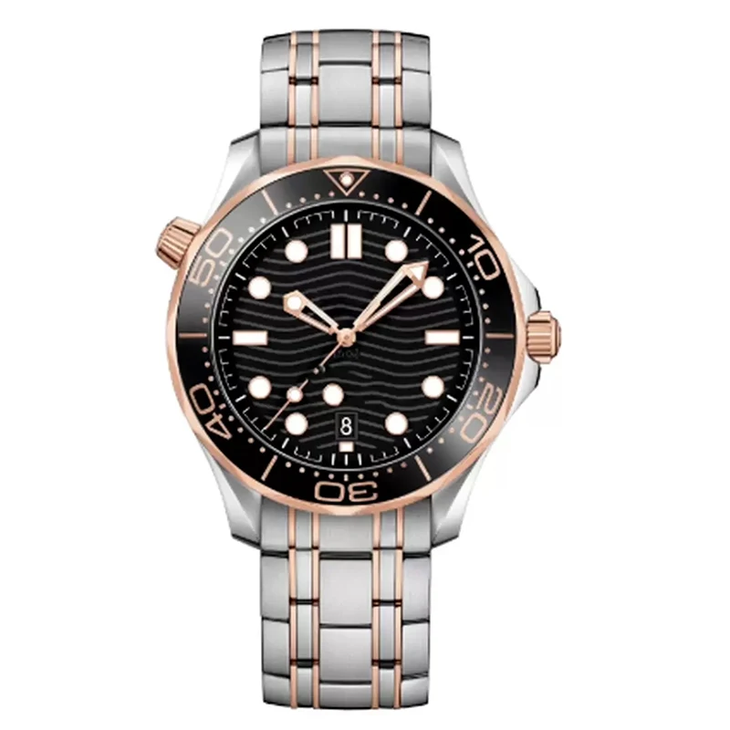 

Luxury Mens Watch Rose Gold Stainless Steel Sapphire Crystal Automatic Mechanical Movement Waterproof Man Wristwatches