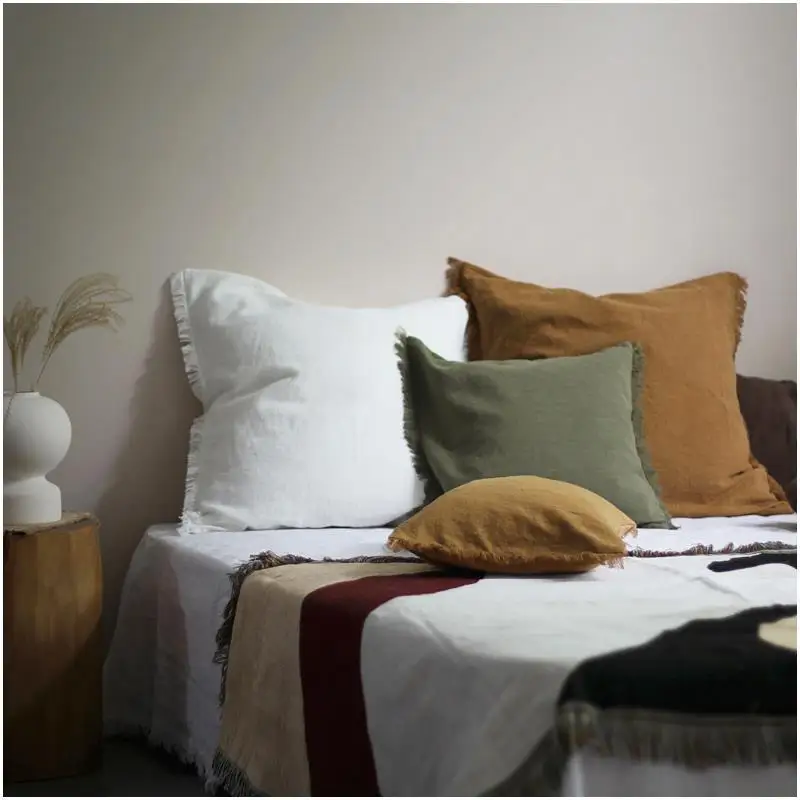 

Хлопковые наволочки из рами с кисточками евро-лен 45x4 5/30x5 0 см/50x50 см декоративная наволочка в стиле бохо потертый шик