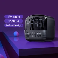 car multifunction bluetooth speaker retro home portable mini subwoofer with microphone alarm clock automobile radioauxtf card