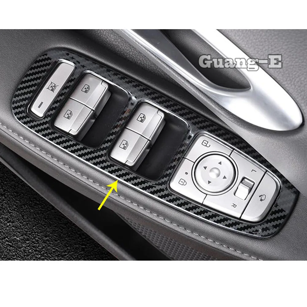 

Для Hyundai Sonata DN8 10-2020 2021 Автомобильная панель из нержавеющей стали для двери окна стекла переключателя Крышка отделки подъемной рамы поручни