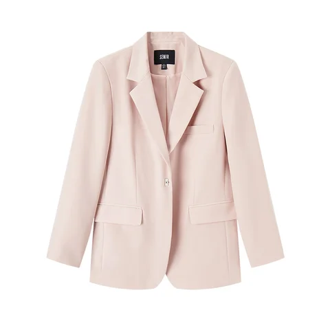 Куртка Semir Женская Осенняя однотонная, универсальный Модный повседневный костюм средней длины, свитер для женщин, 2023
