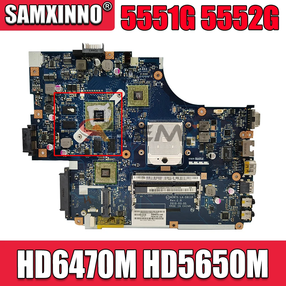Оригинальная материнская плата 5552G для Acer aspire 5551G 5552 оригинальная NEW75 с