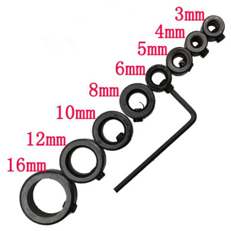 

Кольцевой регулятор глубины сверления, 7/8 шт., с шестигранным ключом, локатор, 3/4/5/6/8/10/12/16 мм