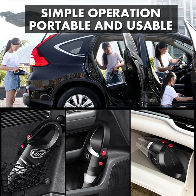 Автомобильный беспроводной пылесос 8000 ПА 120 Вт Электрический автомобильный для