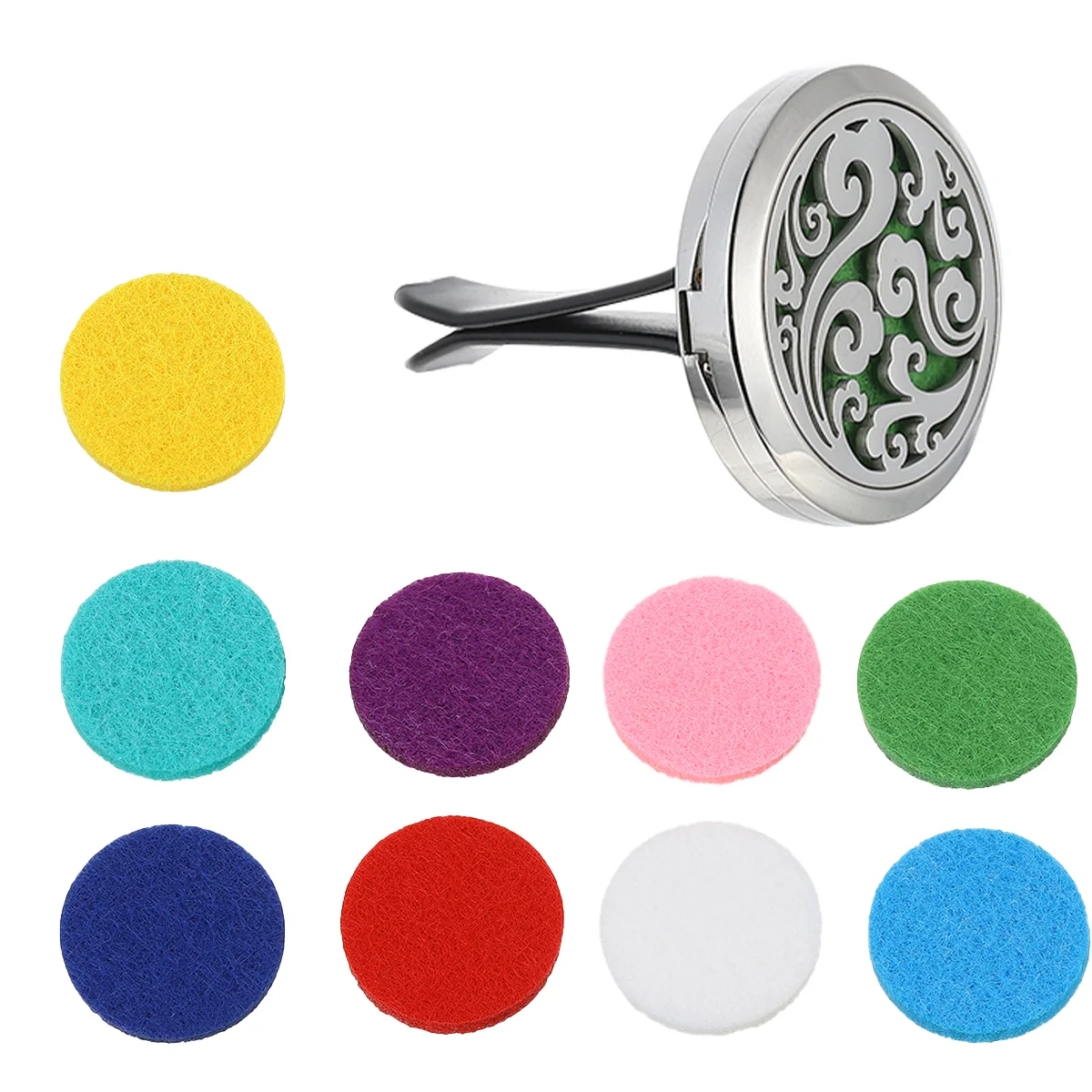

Hollow Car Aromatherapy Clip Stainless Steel Aromatherapy Clip Vent Diffuser Car Decoration for Men